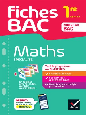 cover image of Maths 1re générale (spécialité)